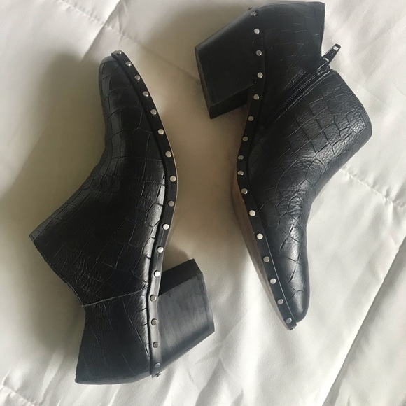 Edgy Black Studded Bootie - Picture 2 of 5